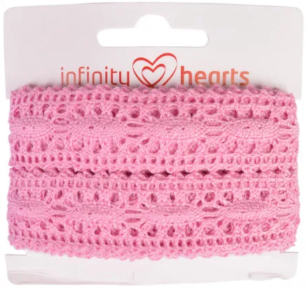 Infinity Hearts Blondebånd Polyester 25mm 09 Lyserød - 5m